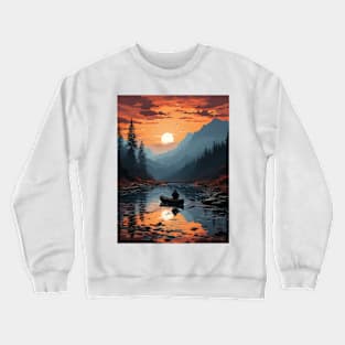 sunset landscape Crewneck Sweatshirt